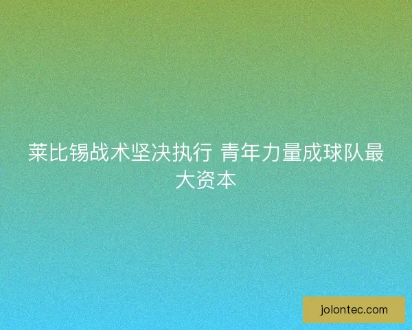莱比锡战术坚决执行 青年力量成球队最大资本