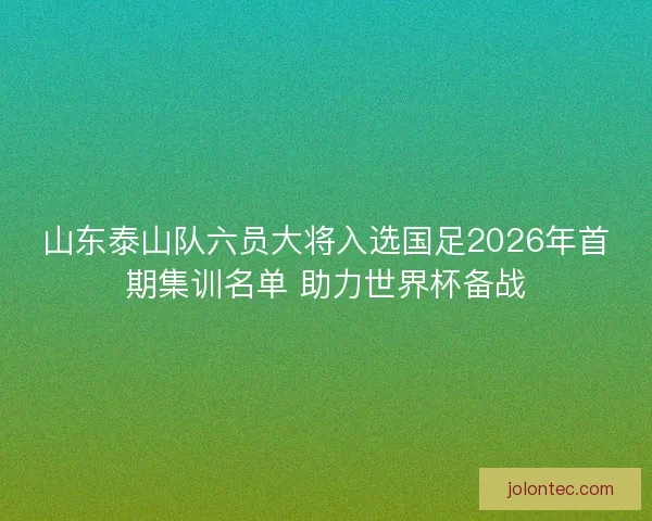 山东泰山队六员大将入选国足2026年首期集训名单 助力世界杯备战